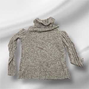 Cold Shoulder Turtleneck Sweater Small